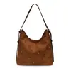 Moda retrô coreana e japonesa 2026 nova bolsa de ombro tote de camurça de grande capacidade para o inverno feminino com bordado