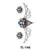 Venta al por Mayor de Calcomanías de Tatuaje Pequeñas y Frescas Duraderas Coreanas Harajuku Tatuaje Flor Azul y Blanca Dibujos Animados Letras Calcomanías de Tatuaje Sexy