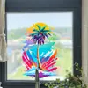 Xino Jdt-A563 Pegatina Creativa de Vidrio de Palmera con Graffiti para Decoración de Ventanas de Dormitorio Infantil, Estudio, Cocina, Baño