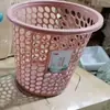 308 Cubo de Basura Grande de Plástico para el Hogar con Agujeros Grandes, Papelera Hueca para Baño, Cubo de Basura Engrosado, Papelera para Tienda Departamental