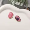 Ornamentos de resina con flores secas, estilo pintura al óleo, marco de metal de alta gama con borde dorado, parches para aretes DIY, aretes, accesorios para llaveros