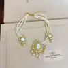 Colar com Borlas Pesadas de Pérolas e Brincos Estilo Palácio Moda Gentil Alto Valor Versátil Conjunto de Acessórios de Luxo Leve Temperamento
