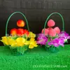 Cesta de Frutas, Cesta de Flores para Ofrendas, Cesta de Frutas, Maceta con Flores, Flores Artificiales para el Festival Qingming, Suministros Funerarios al por Mayor