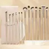 Set de 15 Pinceles de Maquillaje Más Vendido, Pincel para Polvo Suelto, Set Completo de Pinceles para Sombras de Ojos, Herramienta de Belleza para Rubor, Pincel para Cejas, Pincel Plano