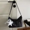 Otoño 2026 Nuevo Bolso de Mezclilla Bolso Cruzado Casual Estilo Perezoso Bolso de Tela Artístico para el Trabajo Bolso Cruzado Pequeño