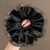 Goma de pelo grande estilo coreano para mujer, alta elasticidad, banda elástica para el pelo duradera, accesorio para el pelo de encaje de alta gama, venta al por mayor