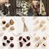 Cascabel de Concha de Fruta con Cadena de Semillas Retro Naturales que Cumplen Deseos Llavero de Semilla de Bodhi Colgante de Estilo Étnico Tejido a Mano para Bricolaje