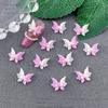 Nueva joyería de arte de uñas rosa con forma de mariposa, camelia luminosa, joyería de mariposa, decoración de uñas DIY, joyería pequeña