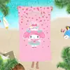 Toallas de Playa Serie Sanrio de Comercio Exterior, Toallas de Baño con Estampado de Dibujos Animados, Toallas Absorbentes de Secado Rápido, Fabricante de Origen Hecho a Medida y Envío Directo