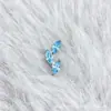 Aretes de Aleación de Titanio F136 Coloridos en Forma de Hoja Titanio G23 Rosca Interna Studs para Labio Studs para Lengua Joyería para Piercings Pieza para la Cabeza