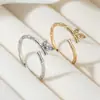 Nuevo anillo abierto estilo chino de nudo de bambú con mariposa y diseño de hoja de bambú con circonita, anillo ajustable, accesorio minimalista y elegante