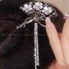 Borla de Abanico Antiguo Horquilla para el Cabello Retro Elegante Horquilla para el Cabello de Disco Sentido Avanzado Nicho Horquilla para el Cabello Hanfu Tocado para Caminar Mujeres