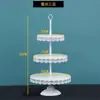 Suporte Simples para Bolo Branco Decoração de Mesa de Sobremesas de Ferro Forjado para Casamento Ornamento de Mesa de Sobremesas Mesa de Lanche Frio Mesa de Chá Prato de Exibição de Sobremesas e Doces
