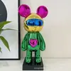 Ornamento Decorativo de Coelho Urso Eletrodepositado Tempo e Espaço para Sala de Estar, Hall de Entrada, Rack de TV, Estante de Exibição, Presente de Feriado de Luxo Leve