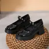 Zapatos Mary Jane de Suela Gruesa para Mujer, Nuevo Modelo 2026, Punta Redonda, Estilo Universitario, Diseño de Nicho, Tacón Grueso, Zapatos de Piel Blanca