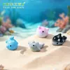 Micro-Paisagismo Baleia Azul Fofa Orca Animais Marinhos Partículas Fofas Aquário Paisagismo Enfeites DIY Acessórios de Pendurar Pequenos Enfeites