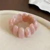 Pulsera elástica ovalada con halo de acrílico, moda retro, pulsera versátil, joyería nicho de alta gama, venta al por mayor para mujeres