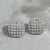 Nuevo Conjunto de Joyería para Mujer Europeo y Americano Diseño Geométrico Hueco Pulsera Pendientes de Nicho Anillo Versátil de Gama Alta para Mujer