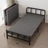 Cama individual plegable para uso doméstico, cama sencilla para dormitorio de adultos, cama de tablero duro para habitación de alquiler, cama de hierro portátil, cama de acompañante, cama extra
