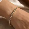 Pulsera de Diamantes Completos de Múltiples Filas con Circonita Microincrustada, Estilo Ins Simple Versátil de Acero de Titanio para Mujer, Venta al por Mayor desde el Fabricante