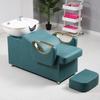 Cama de Lavado Semi-Reclinable al por Mayor para Salones de Belleza, Cama para Cortar y Lavar el Cabello, Sillón de Lavado para Salón de Belleza, Cama de Terapia Capilar con Masaje