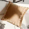 Sofá de Sala de Estar de Alta Gama Estilo Francés Cojín para Ventana Saliente Almohada Cojín de Lujo Ligero con Relleno Funda de Almohada Caballo de Guerra Vintage Naranja