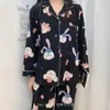 Corea del Sur Dongdaemun Pijamas Nuevos para Mujer Ins Cuadros Rosas y Verdes Ropa de Casa Se Pueden Usar Afuera Cárdigan Fabricante de Ropa Lista Venta al por Mayor