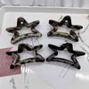 Presilha de Cabelo Prata Estilo Minimalista para Cabelos Grossos, Presilha de Garra Grande com Acabamento de Luxo, Presilha Tubarão, Acessório de Cabelo Japonês e Coreano
