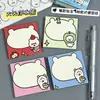 Notas Adhesivas de Oso Lindas y Fáciles de Arrancar, Dibujo Animado Lindo, Desgarrables, Especialmente Diseñadas para que los Estudiantes Estudien, Corazón Femenino de Aspecto Elegante, Notas Adhesivas Súper Gruesas