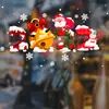 Adesivos de Janela Temáticos de Festa de Natal Desenho Animado Decoração de Atmosfera Festiva Adereços Flocos de Neve Eletrostáticos Adesivos de Parede de Natal