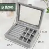 Caja de Almacenamiento de Joyería de Terciopelo para Celebridades de Internet, Caja de Almacenamiento de Joyería para Manos y Aretes, Caja de Joyería Transparente con Tapa, Lista para la Venta