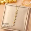 [Acero de Titanio] Popular Moda Europea y Americana Versátil Collar de Trébol de Cuatro Hojas para Mujer, Lujo Ligero, Gama Alta, Elegante Cadena para Clavícula Joyería