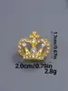 Botones Metálicos Estilo Tweed con Incrustaciones de Diamantes Corona Botones Decorativos Cosidos a Mano para Suéter Abrigo Cortavientos Zapatos y Sombreros Caja de Regalo Accesorios DIY