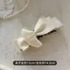 Pinza de Plátano de Satén Estilo Coreano con Pasador de Moño para Mujer, Pinza Vertical para Cola de Caballo Alta, Pinza de Garra para la Parte Posterior de la Cabeza, Accesorio para el Cabello