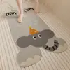 Alfombrilla de baño anticaída para niños con dibujos animados, alfombrilla antideslizante para ducha de baño, alfombrilla de seda hueca con forma de anillo, una generación de cabello