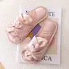 Pantuflas de Seda Estilo Japonés Lazo para Mujer Hogar Interior Verano Antideslizantes Suela Suave Estilo Primavera y Otoño Primera Base