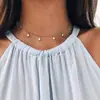 2021 Nova Moda simples estilo Europeu e Americano feminino liga banho colar longo personalidade pingente estrela de cinco pontas