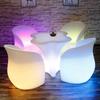 Mesa e Cadeira Luminosas de LED Mesa de Bar KTV Mesa Solta Combinação de Mesa Flor de Ameixa Cadeira Atividades ao Ar Livre Móveis Coloridos de Lazer LED