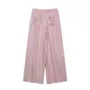 Al por mayor Verano 2026 Nuevo Estilo Europeo y Americano Pantalones de Mujer con Cintura Elástica, Tejido Mixto, Rayas, Lazo en la Cintura 26303