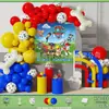 Conjunto de Balões de Aniversário Infantil para Crianças de 1 a 5 Anos, Suprimentos de Decoração para Cena de Festa, Conjunto Completo para Meninos e Meninas