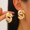Brincos Estilo Ins da Moda Europeia e Americana, Tarraxas de Orelha Polidas Minimalistas da Moda, Presilhas de Orelha de Personalidade Retro de Alta Qualidade, Acessórios Simples para Orelha