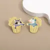 Broches Divertidos con Temática de Animales, Mapaches y Zarigüeyas de Dibujos Animados en Cubos de Basura, Insignias Metálicas, Accesorios para Ropa y Bolsas