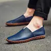 Zapatos de Cuero para Hombre Transpirables 2025 Nuevos Zapatos Casuales Zapatos de Hombre Otoño Tacón Plano Color Sólido Zapatos de Hombre Transfronterizos Zapatos Tipo Gorro para Hombre Hombres