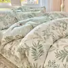 Juego de Cama de Cuatro Piezas 100% Algodón Estilo Nuevo 2026 Algodón Puro Sábana Simple y Fresca Funda de Edredón Juego de Cama de Tres Piezas