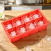 Bandeja de Hielo de Silicona con 8 Agujeros Cuadrados Pequeños, Molde de Pastel de Silicona, Molde Casero para Cubitos de Hielo, Hielera Creativa, Más Vendido en Verano