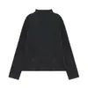 Camisa Básica Manga Longa Feminina Plus Size ALINDM para Inverno 100kg Gola Meia Alta Modelagem Slim Ombro Normal Camiseta