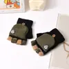 Guantes de dedo medio para niños otoño e invierno niños medio dedo cálidos lindos estudiantes de primaria escritura guantes de punto de doble propósito al por mayor