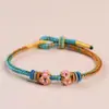 Pulsera de flor de melocotón y orquídea Qianli Jiangshan semiacabada pulsera de cuentas DIY cuentas de transferencia cuerda tejida a mano cuerda trenzada