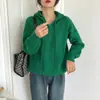 Suéter Feminino Outono e Inverno Estilo Japonês Vintage Caimento Solto Relaxado Roupa de Exterior Primavera e Outono Estilo Mori 2025 Novo Tricô com Capuz