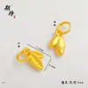 Ansioso pelo colar com pingente de ouro de areia de cor sólida boutique diy não desbota de longo prazo, botão de lótus, botão de lótus, espiga de trigo, acessórios de ouro de areia para mulheres
